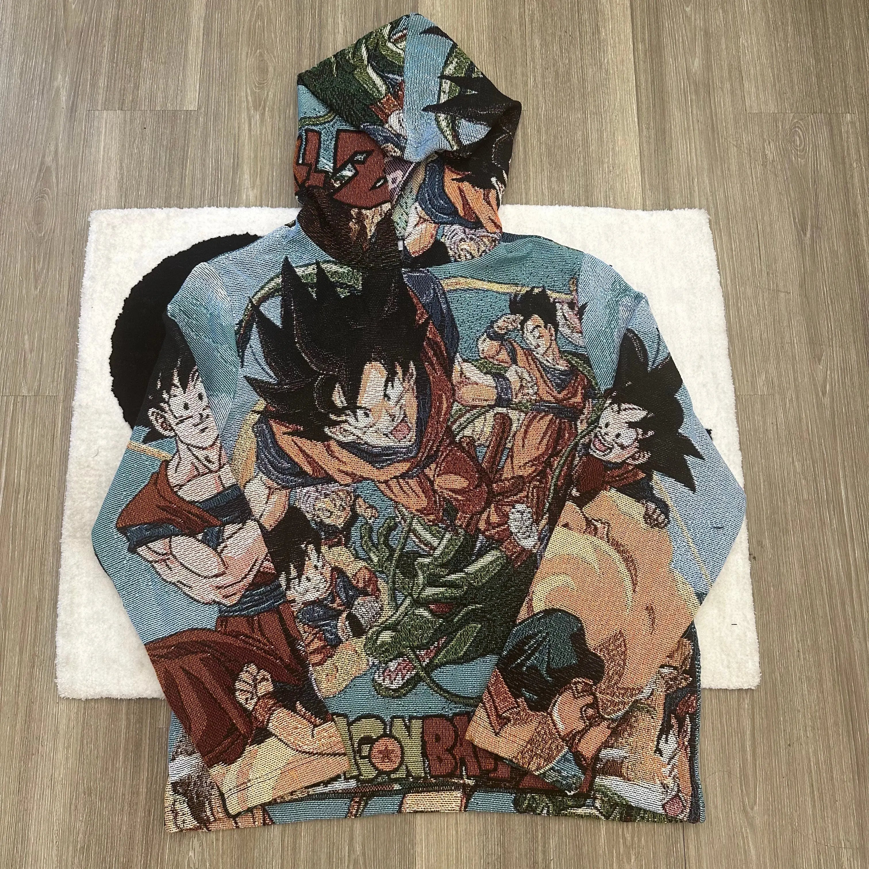 Gather Dragon Balls, Summon Shenron – Dragon Ball Z Themed Woven Hoodie