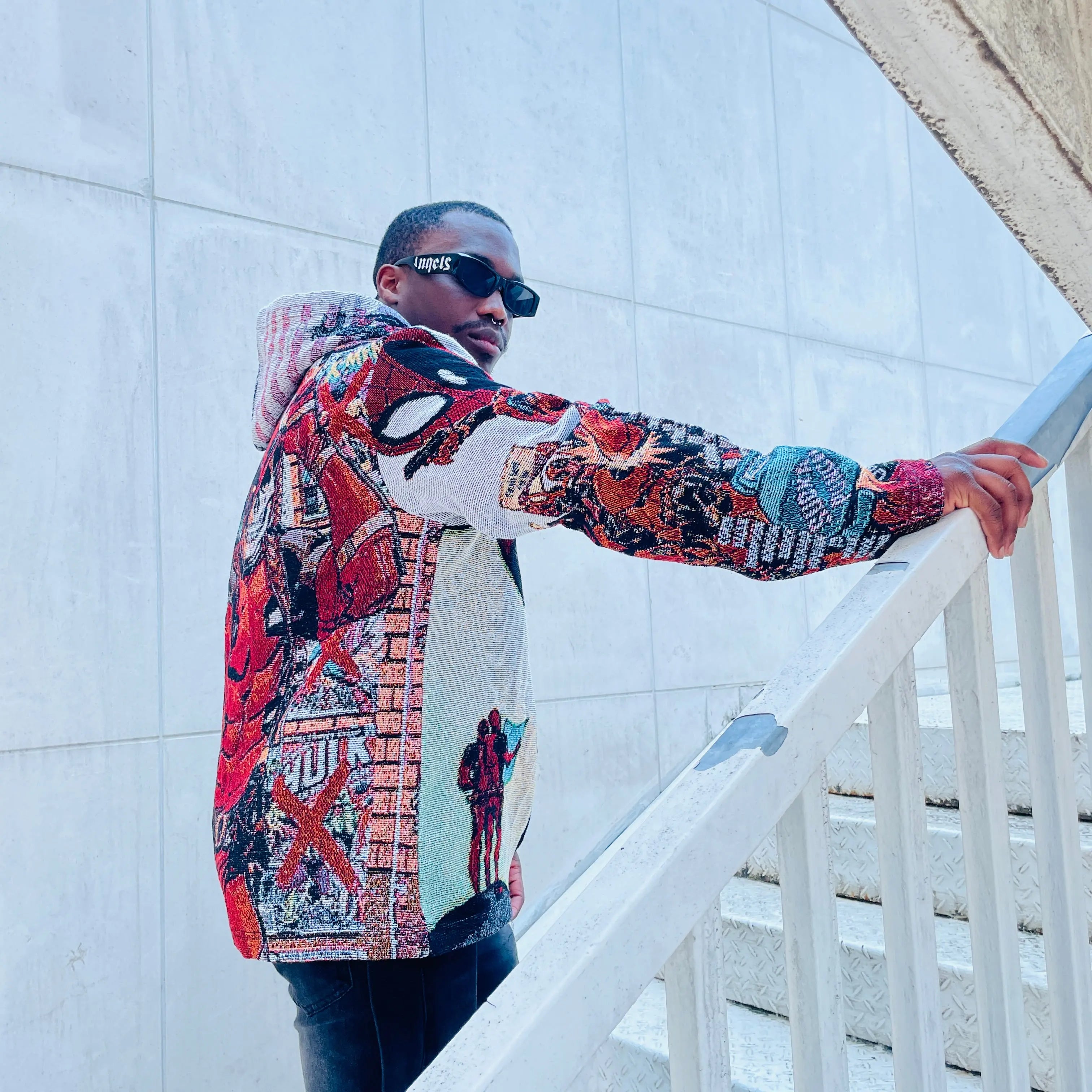 Merc with a Mouth, Trendy Vibe – Deadpool Themed Woven Hoodie