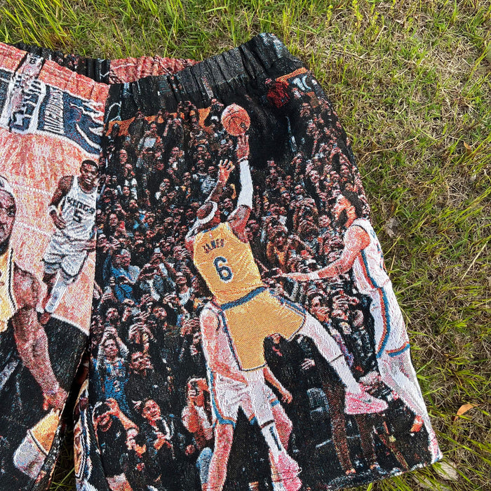 Channel your inner King! Grab tapestryifeel's exclusive LeBron James shorts. Dominate the court & street in style. Comfortable, cool, and a must-have for fans! 