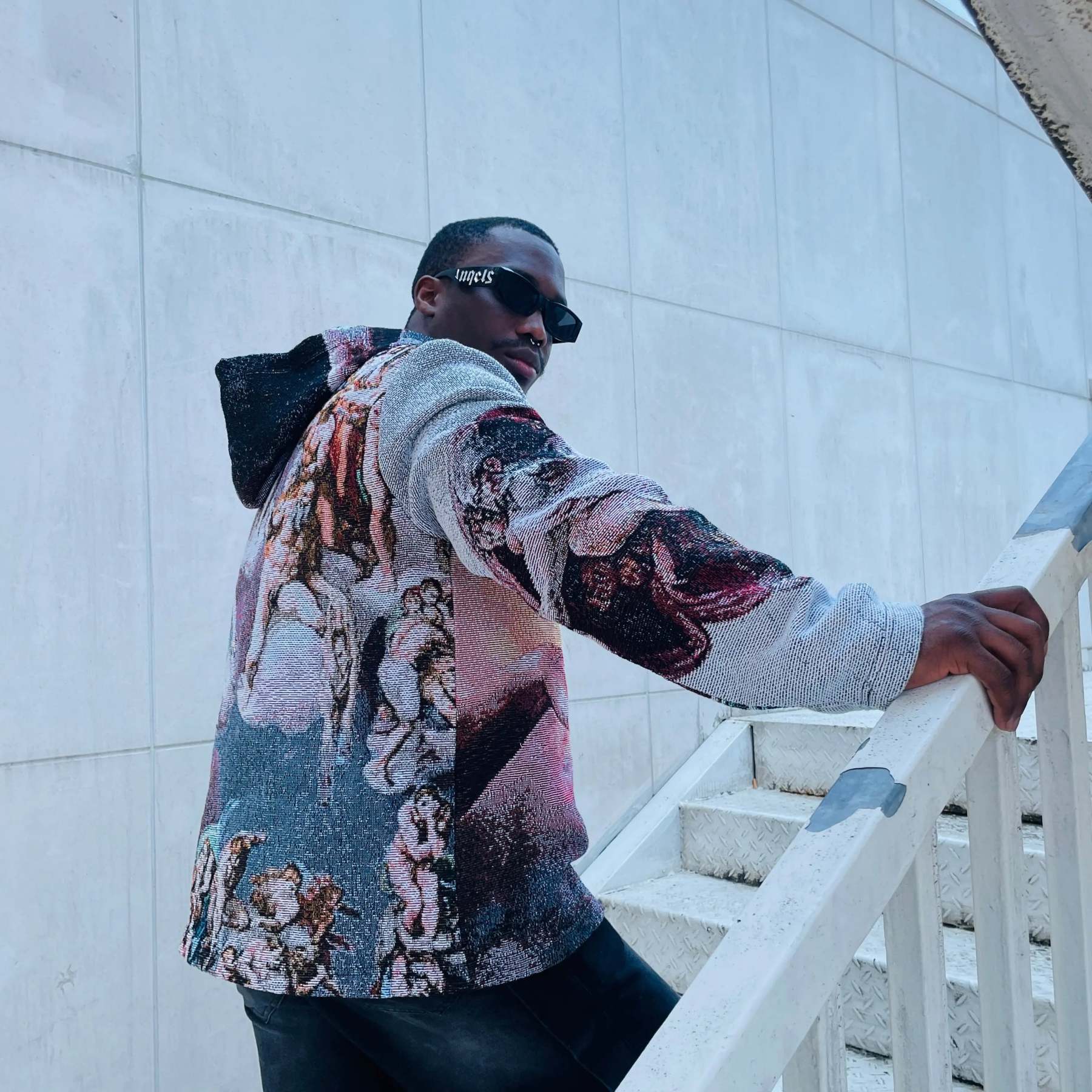 Masterpiece on Wear, Time-Traveling Art – Michelangelo's Sistine Chapel Woven Hoodie