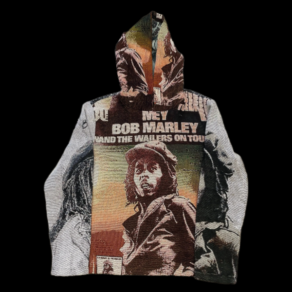 Harmonious Resonance, Fashion Statement – Bob Marley Woven Trendy Hoodie