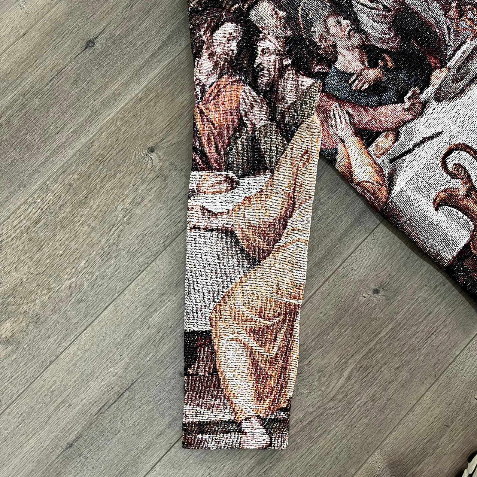 Symphony of Art & Fashion – The Last Supper Themed Woven Hoodie