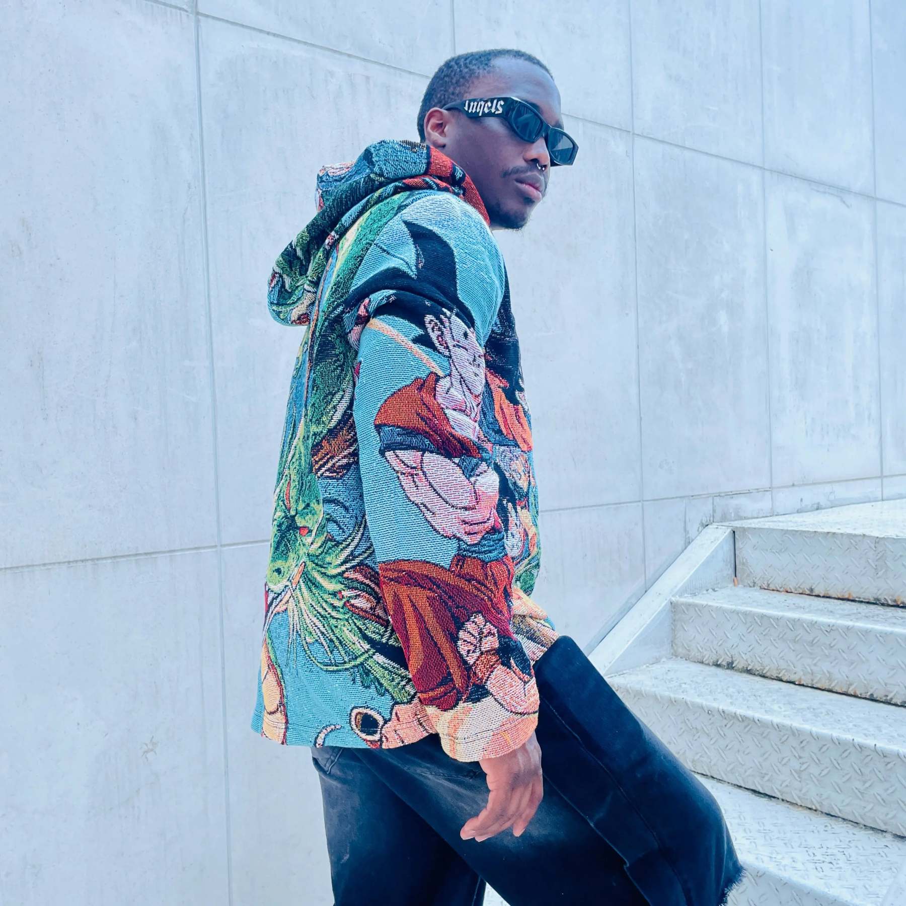 Gather Dragon Balls, Summon Shenron – Dragon Ball Z Themed Woven Hoodie