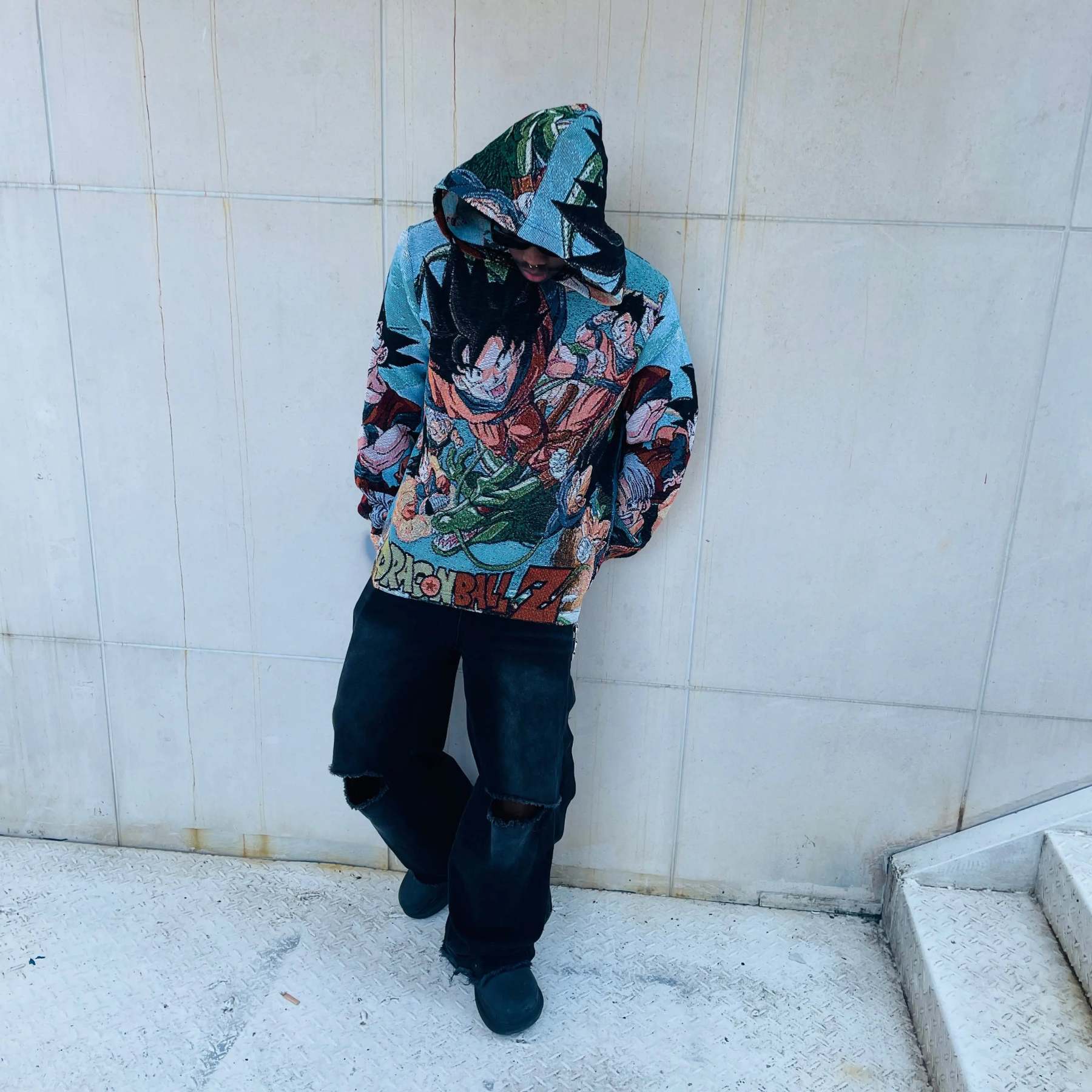 Gather Dragon Balls, Summon Shenron – Dragon Ball Z Themed Woven Hoodie