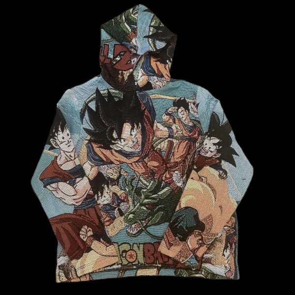 Gather Dragon Balls, Summon Shenron – Dragon Ball Z Themed Woven Hoodie