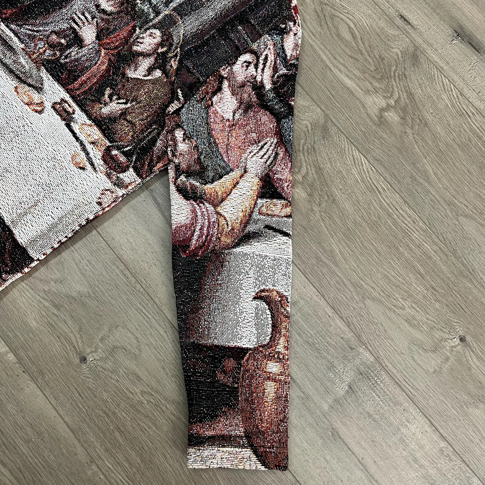 Symphony of Art & Fashion – The Last Supper Themed Woven Hoodie