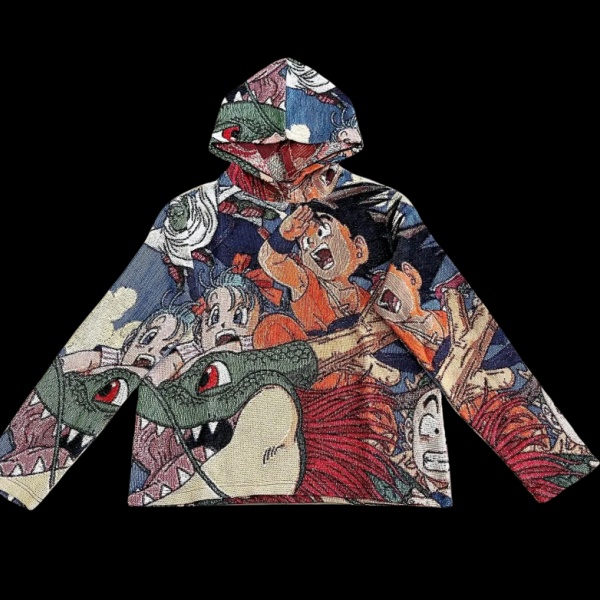 Saiyan Assembly, Power Unleashed – Dragon Ball Z Themed Woven Hoodie