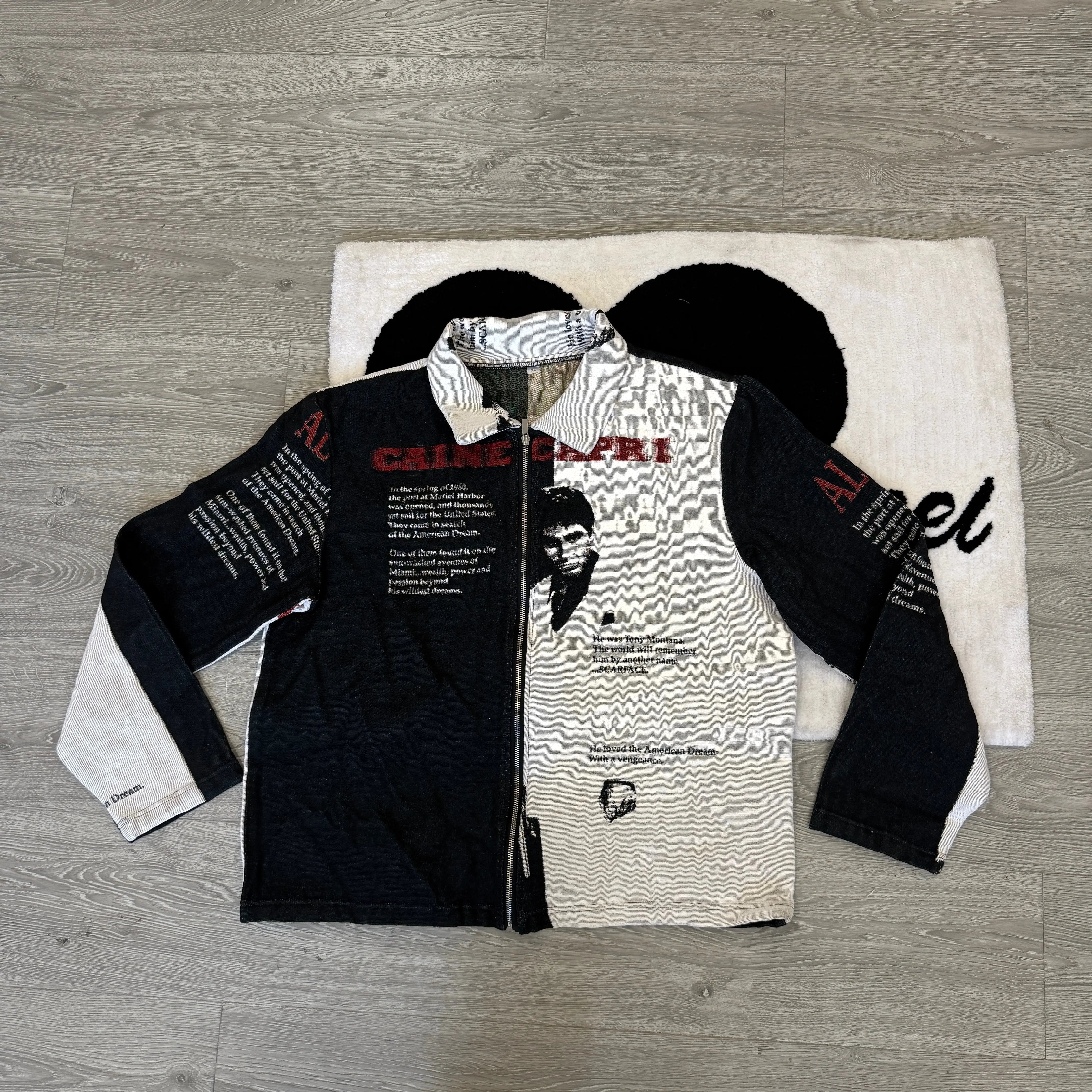 Ruthless Path, Classic Reborn – Scarface Themed Woven Jacket