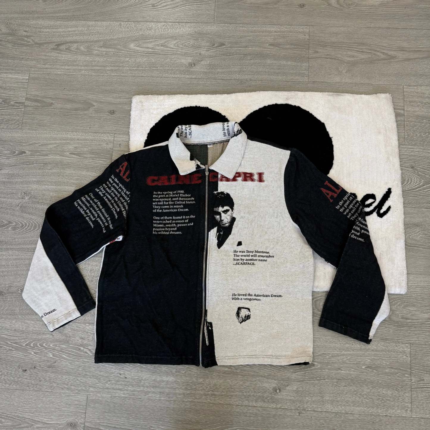 Ruthless Path, Classic Reborn – Scarface Themed Woven Jacket