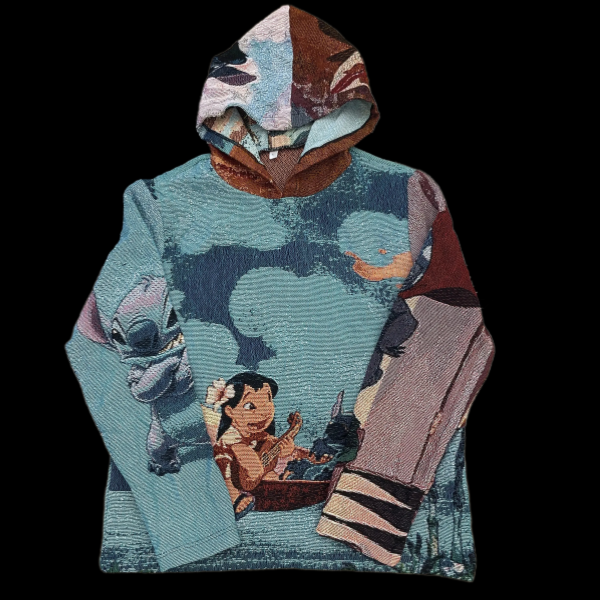Warm Friendship, Fantastical Journey – Lilo & Stitch Themed Woven Hoodie
