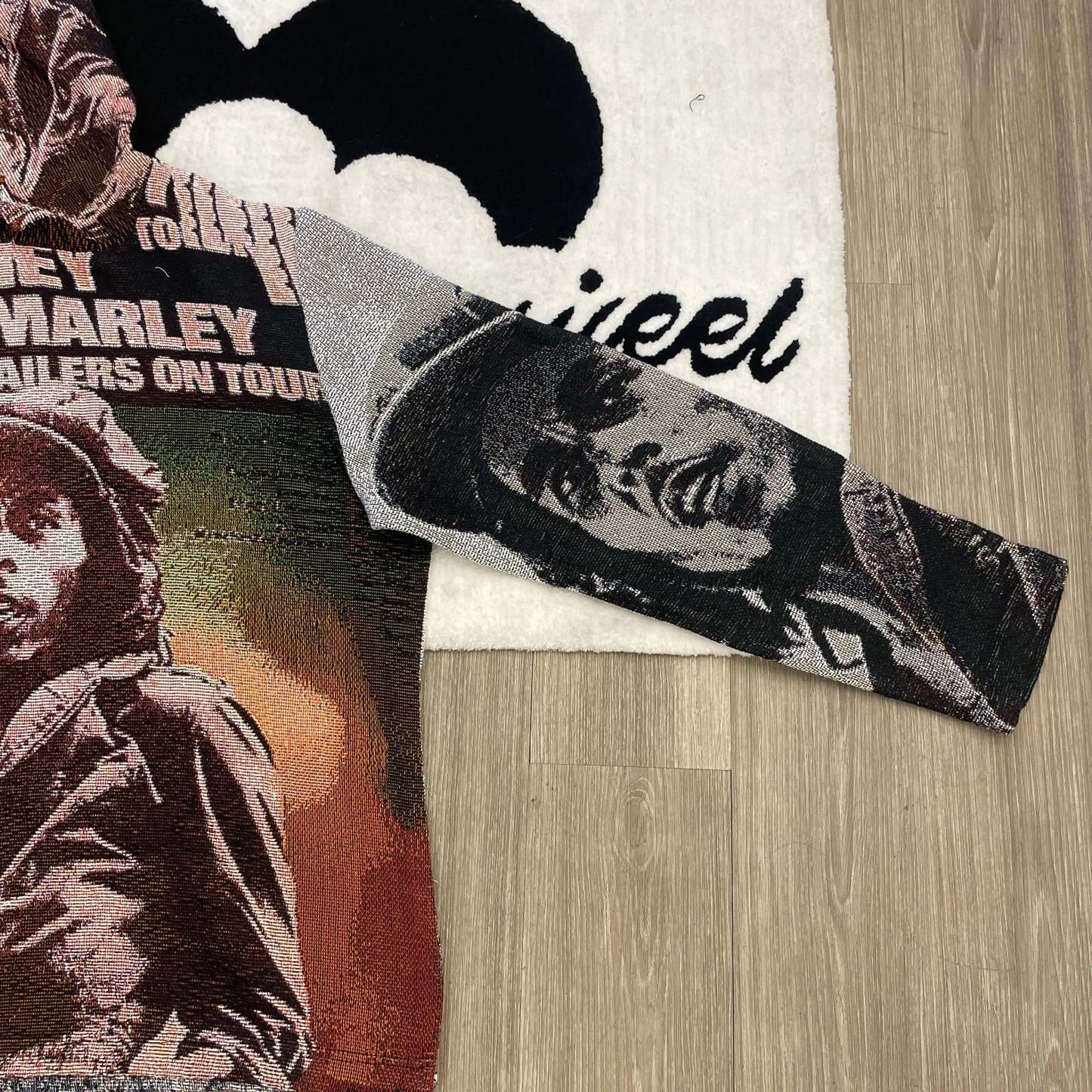 Harmonious Resonance, Fashion Statement – Bob Marley Woven Trendy Hoodie