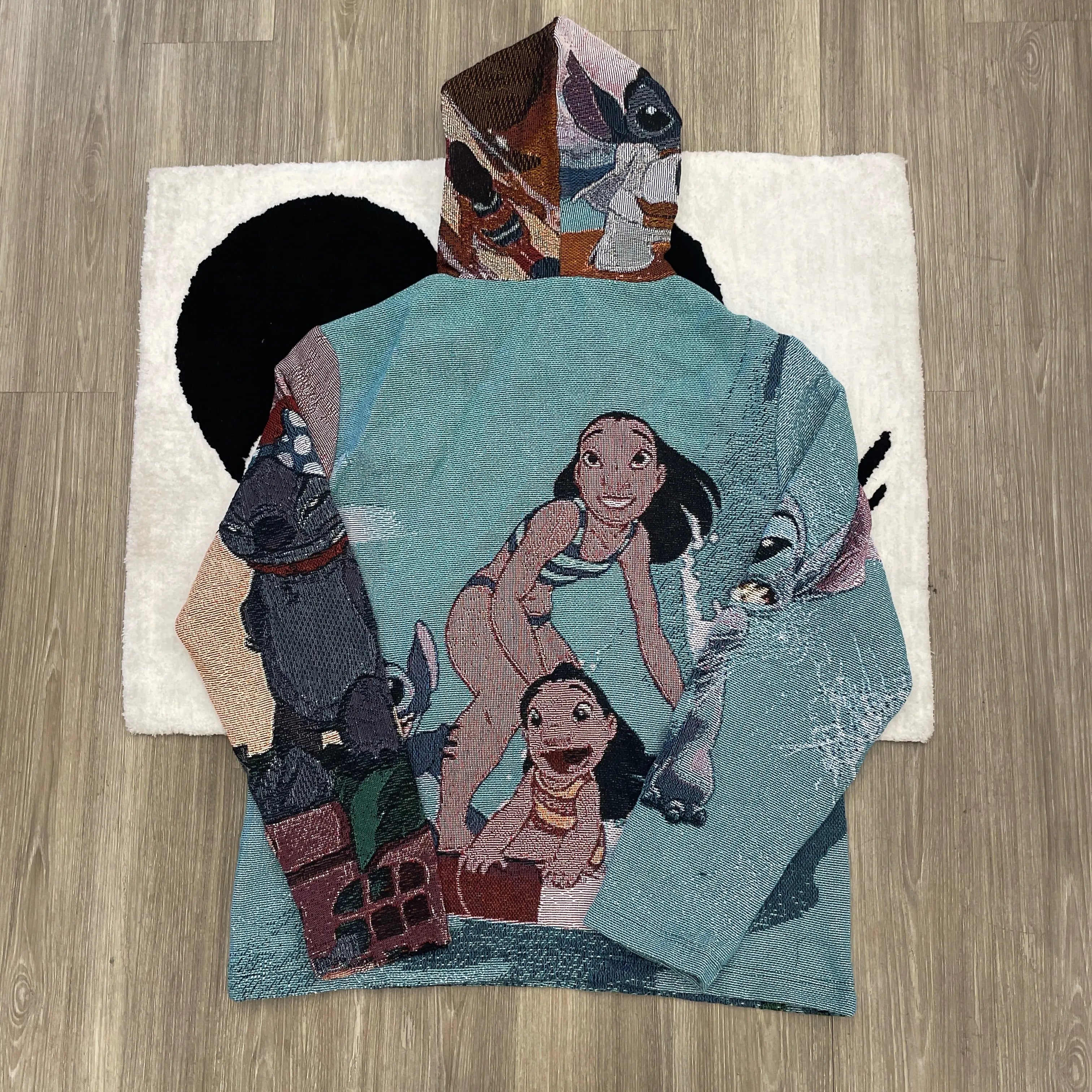 Warm Friendship, Fantastical Journey – Lilo & Stitch Themed Woven Hoodie