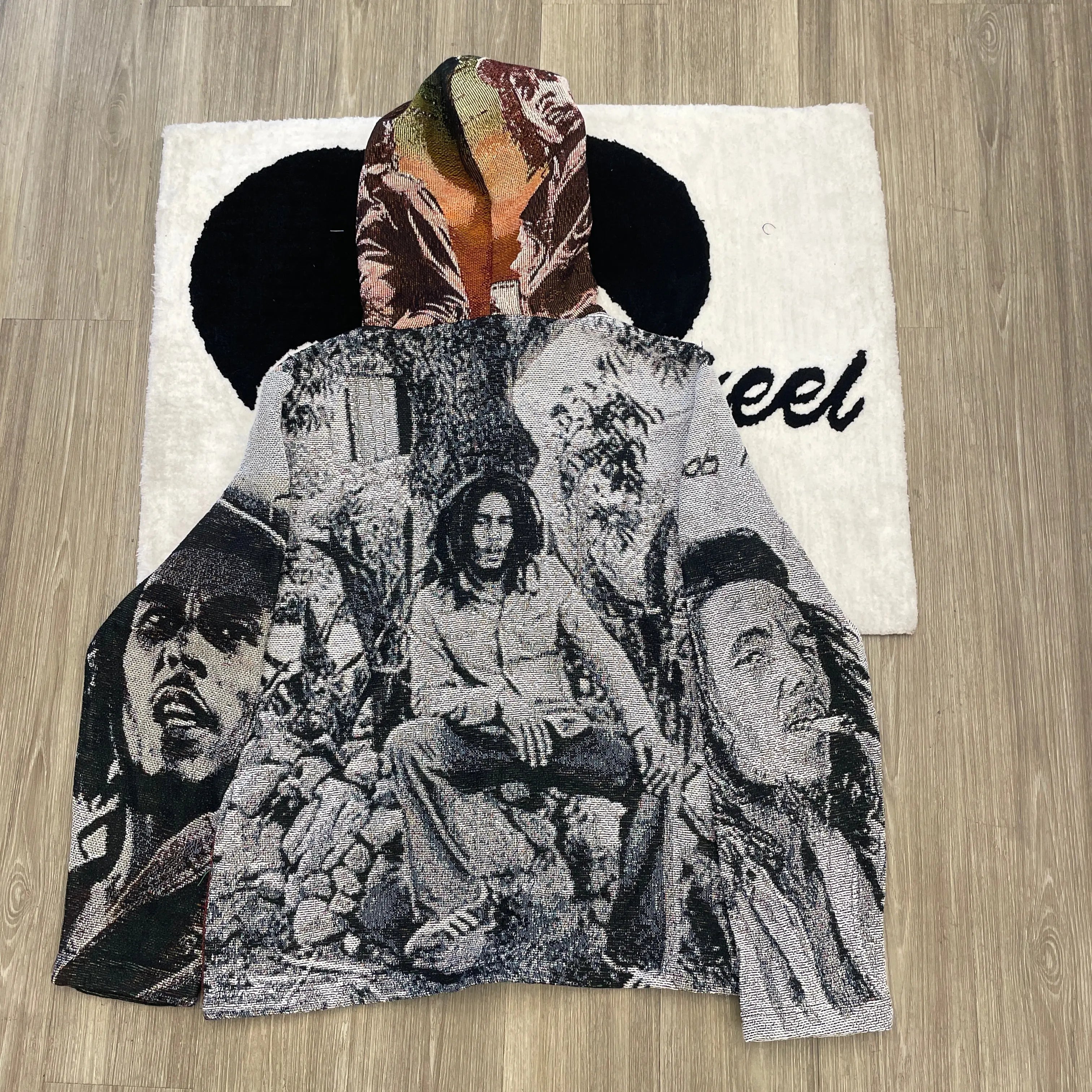 Harmonious Resonance, Fashion Statement – Bob Marley Woven Trendy Hoodie