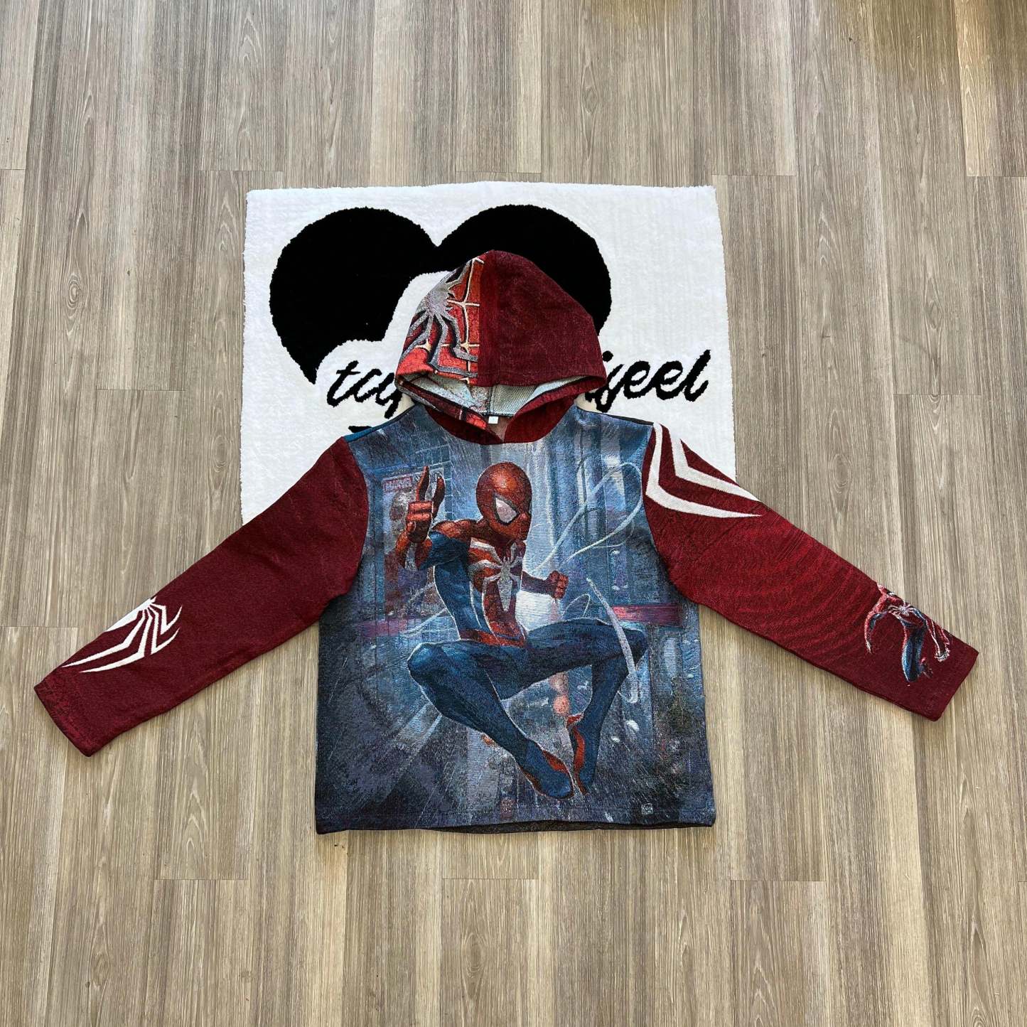 Web-Slinging, Classic Reborn – Spider-Man V2 Red & Blue Woven Hoodie
