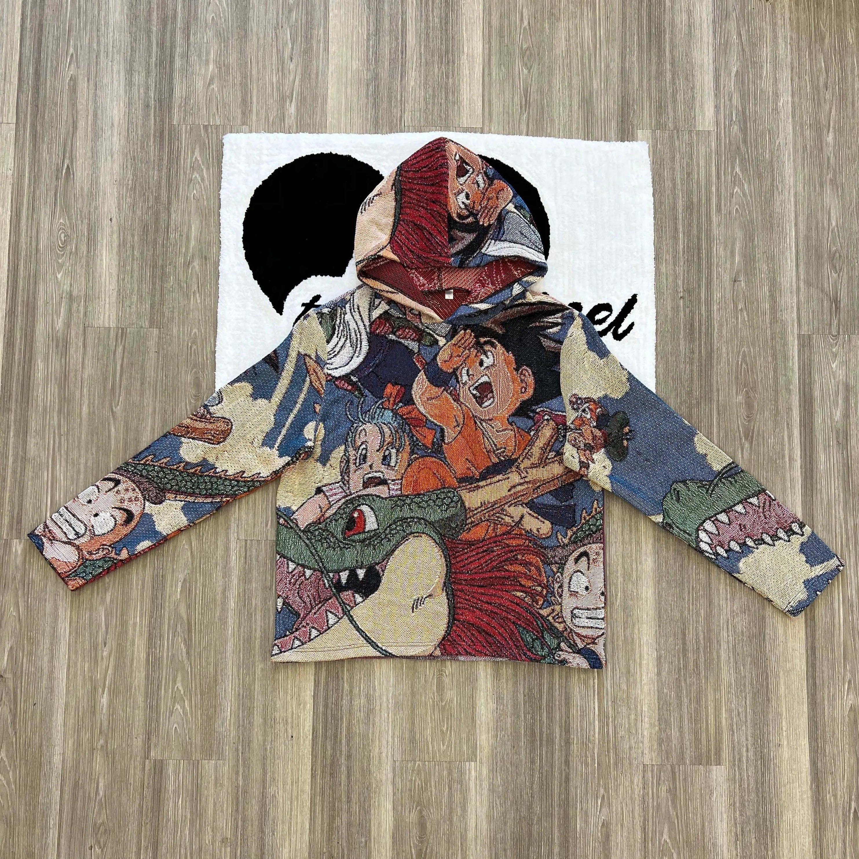 Saiyan Assembly, Power Unleashed – Dragon Ball Z Themed Woven Hoodie