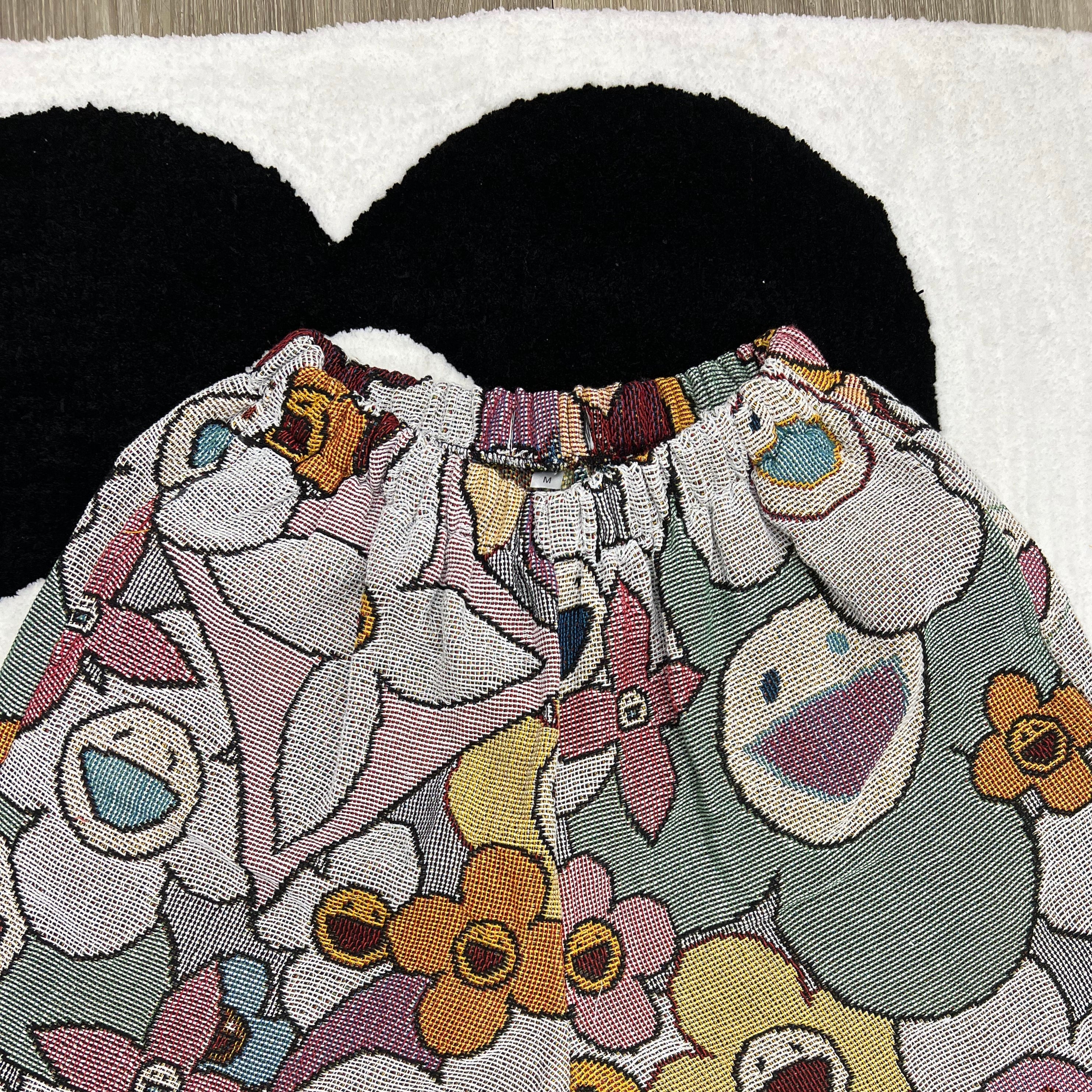 Trendy Blooms, Playful Vibes – Murakami Flower Themed Woven Shorts