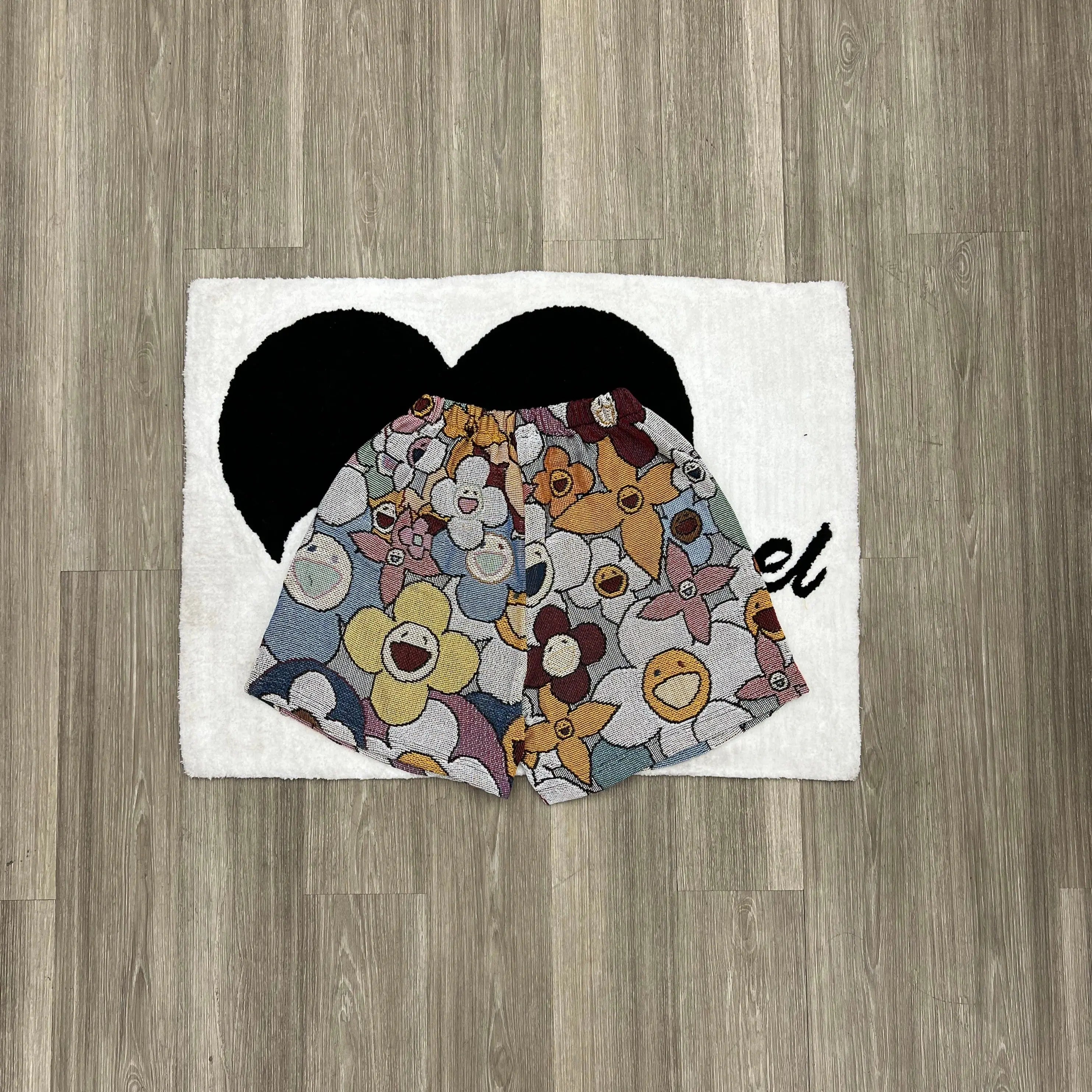 Trendy Blooms, Playful Vibes – Murakami Flower Themed Woven Shorts