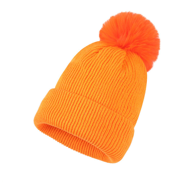 Winter Acrylic Cuffed Beanie with Pom