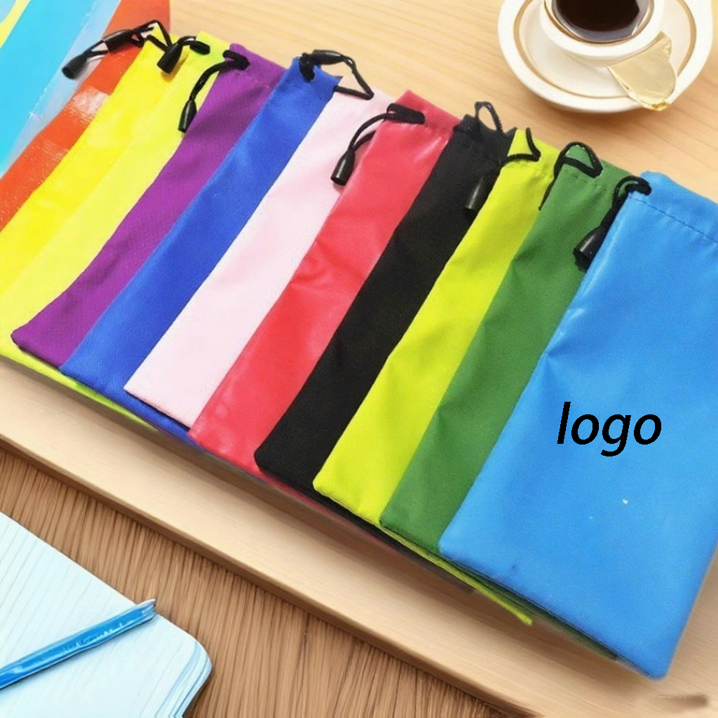 Solid Color Microfiber Glasses Pouch with Drawstring