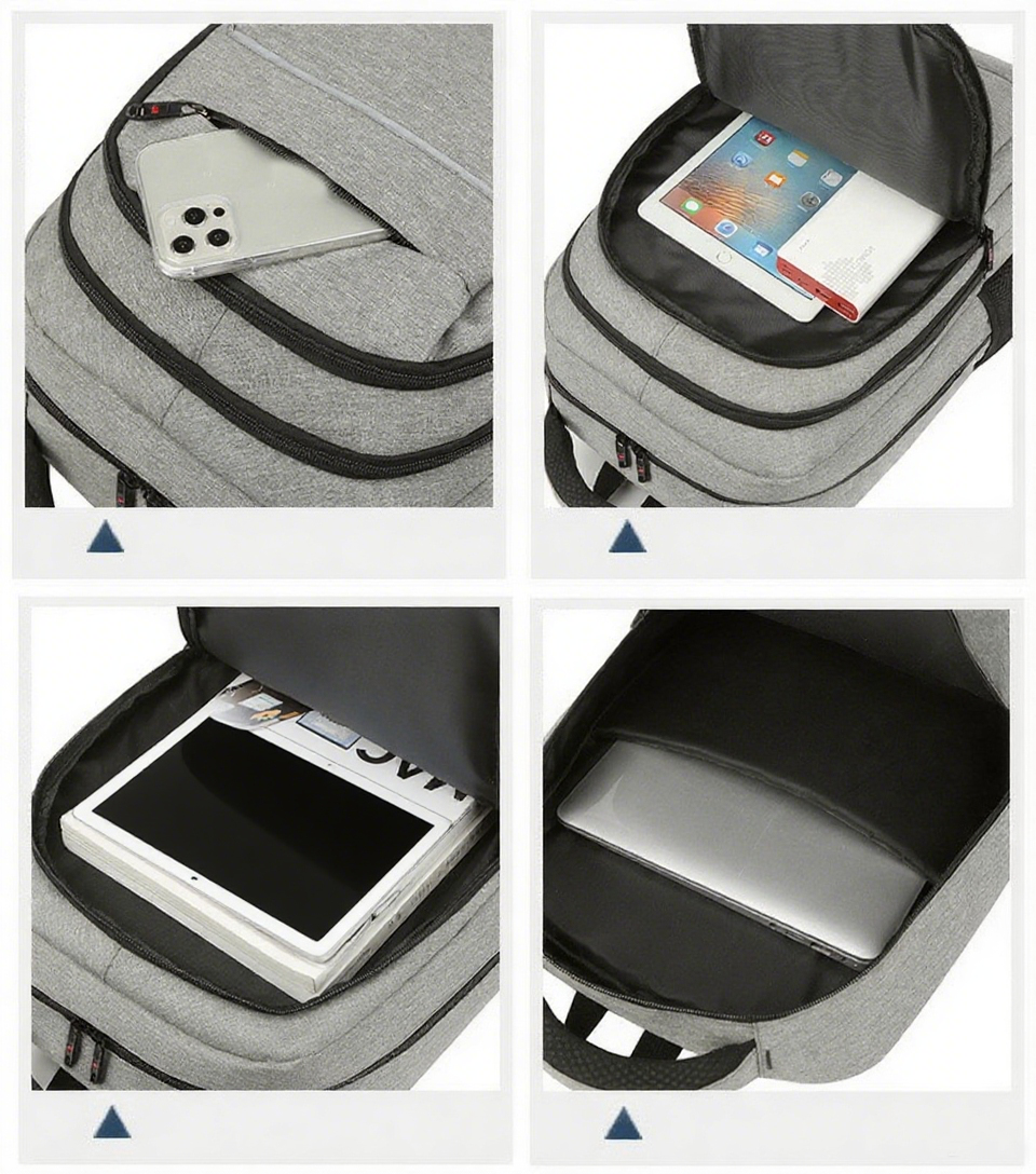 Business Multi-Compartment Backpack-16.9"x12.5"x 5.5"