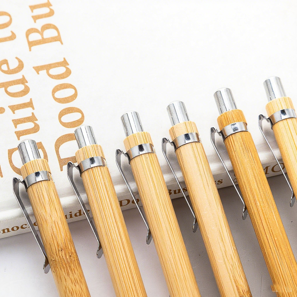 Bamboo Ballpoint Pen with Logo