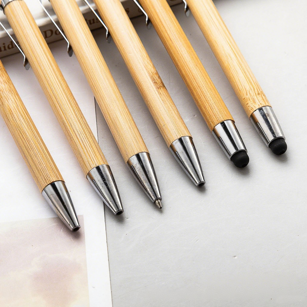 Bamboo Ballpoint Pen with Logo