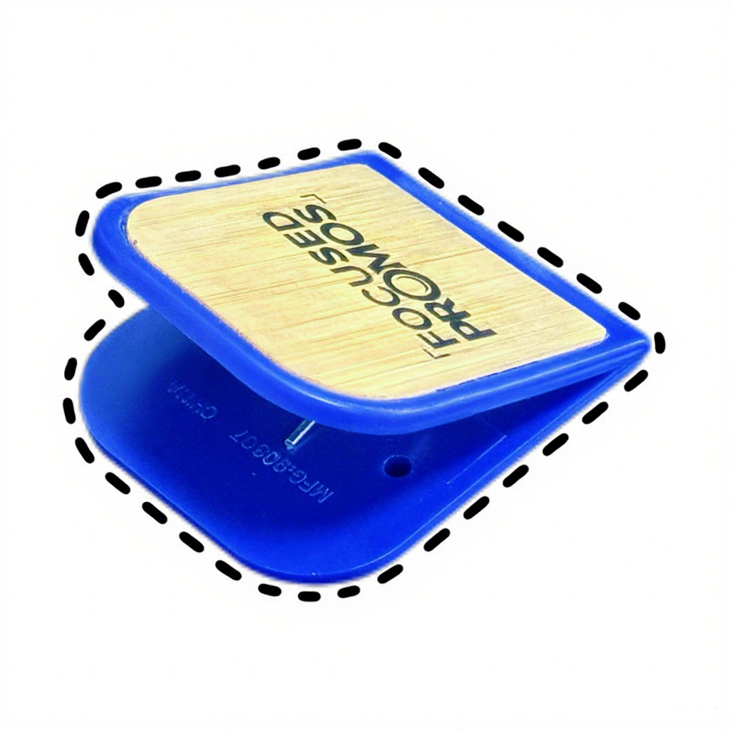 Plastic Bamboo Clip for Journals-2.1"x1.9"x 0.7"