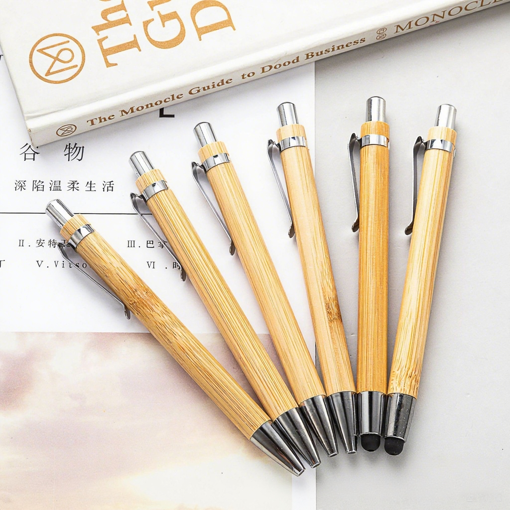 Bamboo Ballpoint Pen with Logo