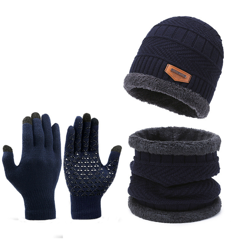 Winter Polyester 3-Piece Set (Beanie, Gaiter, Gloves)