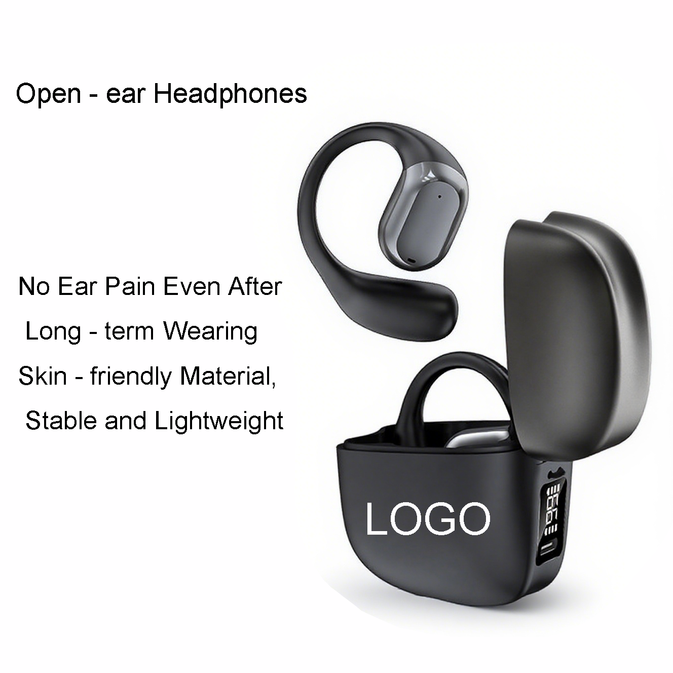Over-Ear Wireless Headphones with Digital Display