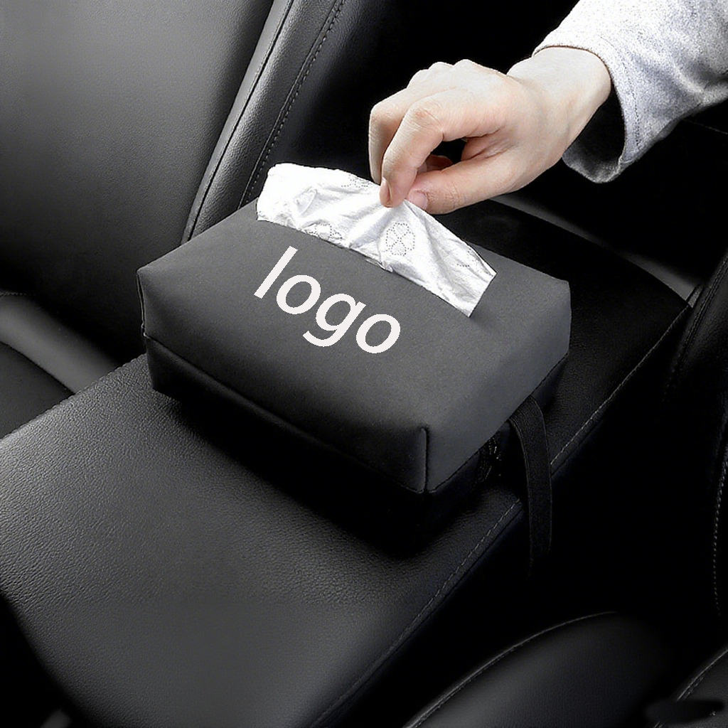 Leather Hanging Car Tissue Pouch