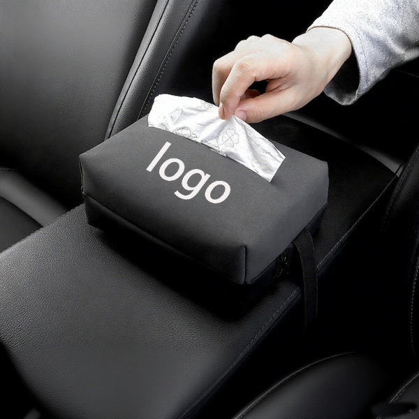 Leather Hanging Car Tissue Pouch