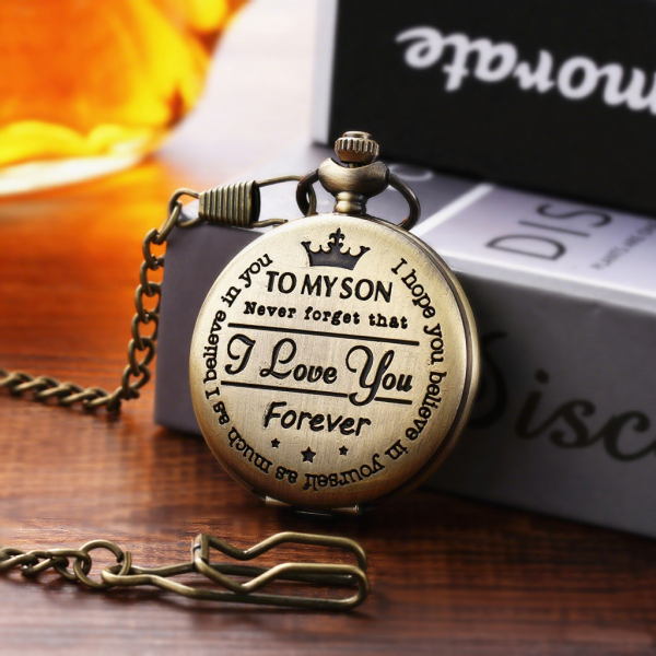 Vintage Zinc Alloy Pocket Watch with Chain