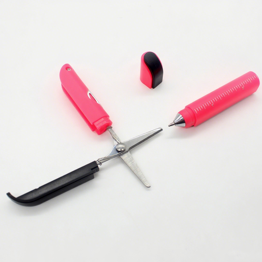 Multi-Function Pen with Scissors & Blade-4.7"x0.5"