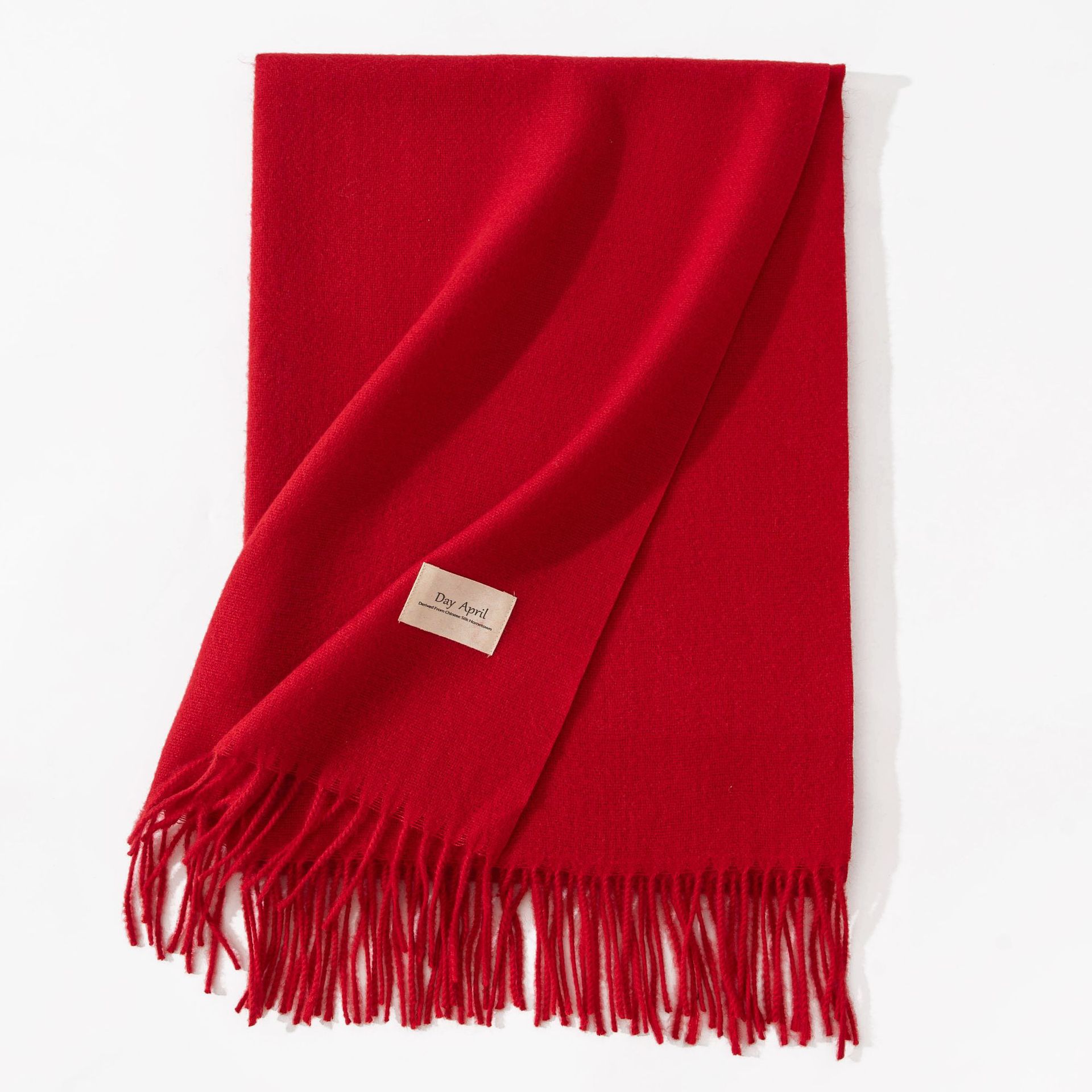 Polyester Winter Warmth Scarf W/ Tassel
