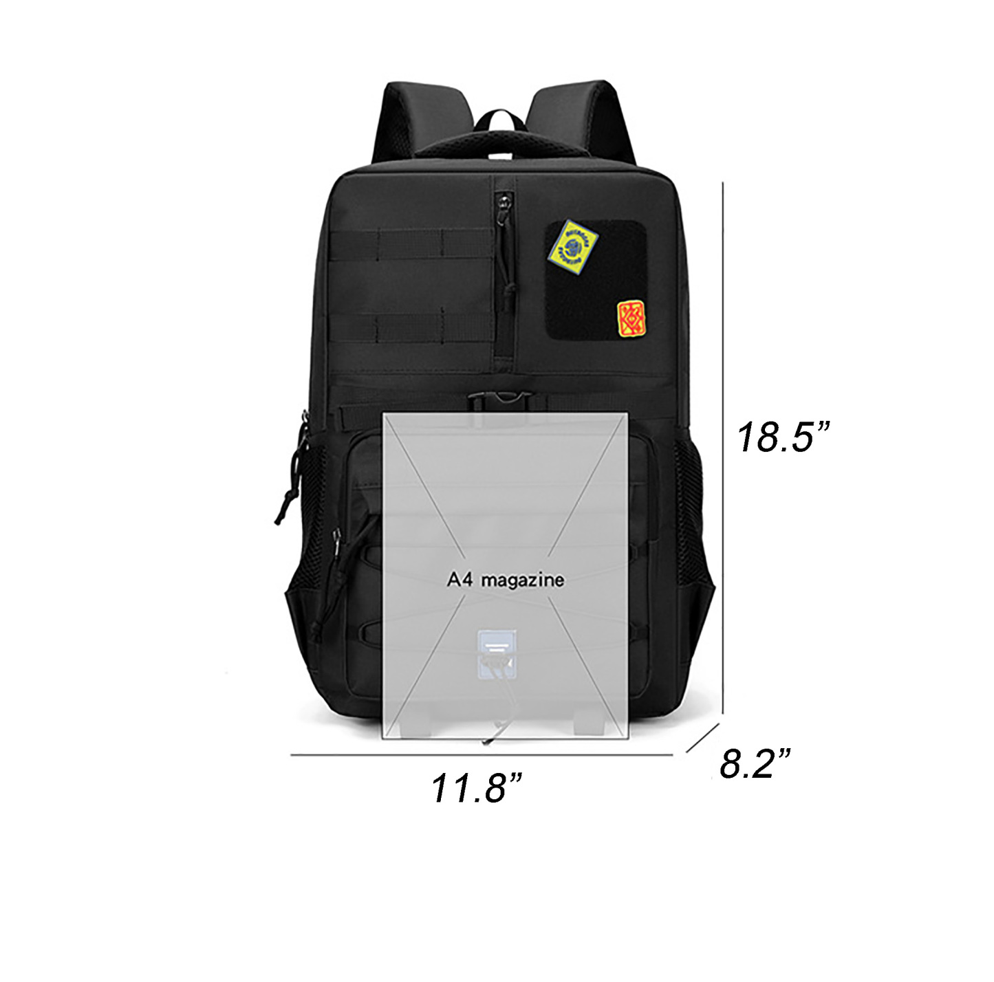 Outdoor Tactical Backpack for Hiking & Travel-18.5"x11.8"x 8.2"