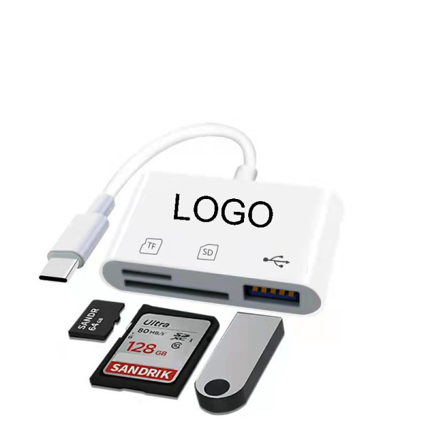 3-in-1 Card Reader with Type-C
