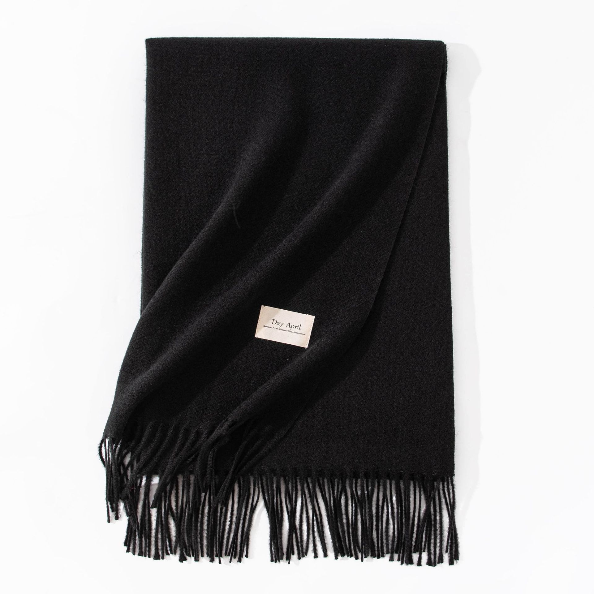Polyester Winter Warmth Scarf W/ Tassel