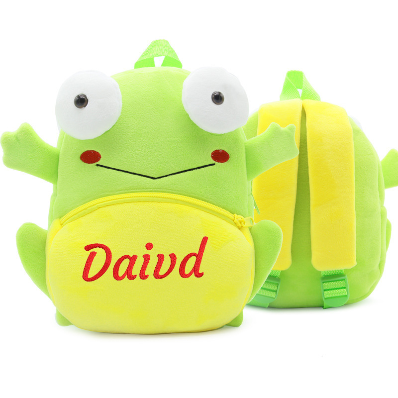 Embroidery Plush Kids Backpack