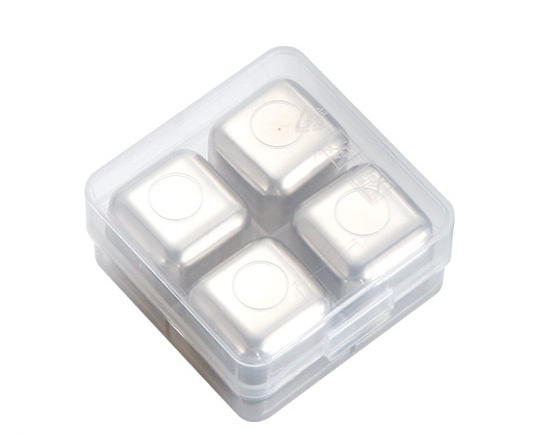 Stainless Steel Ice Cubes 4-Piece Set