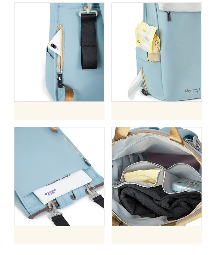 Wet-Dry Separation Diaper Bag-15.7"x12.2"x 6.2"