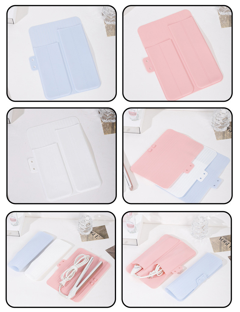 Silicone Heat-Resistant Curling Iron Holder-11.2"x7.7"