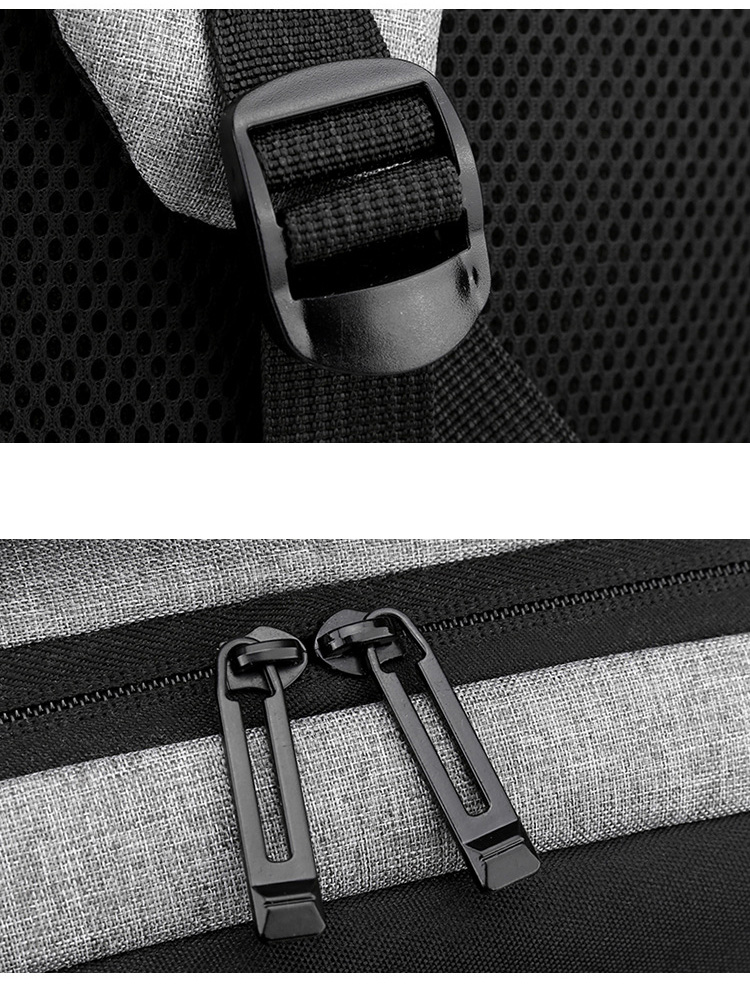 Nylon Backpack with USB Charging-16.1"x11.4"x 5.9"