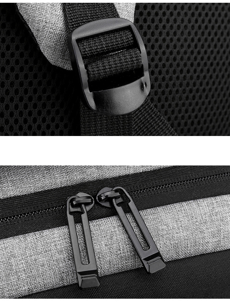 Nylon Backpack with USB Charging-16.1"x11.4"x 5.9"