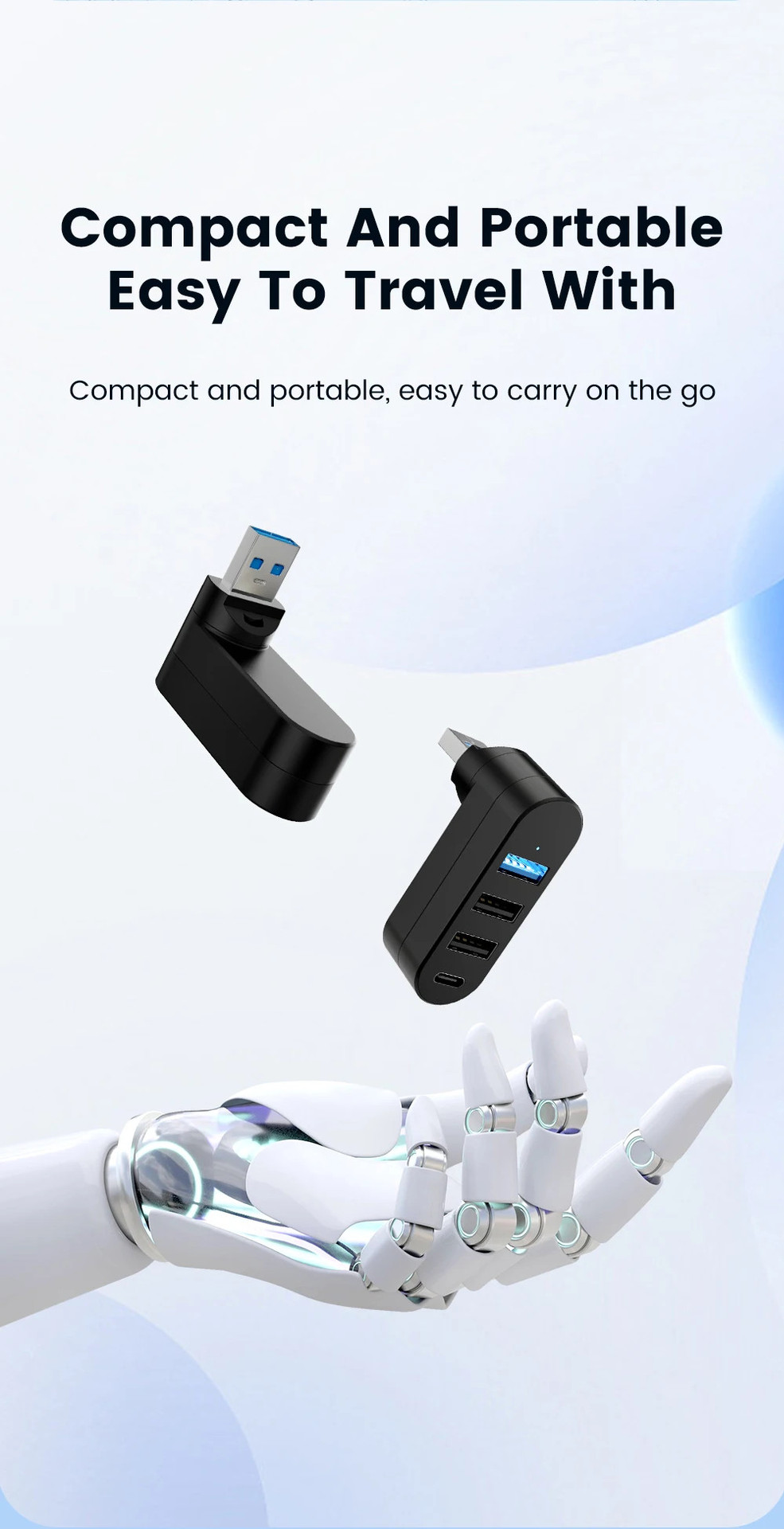 Rotatable Type-C USB 3.0 Hub