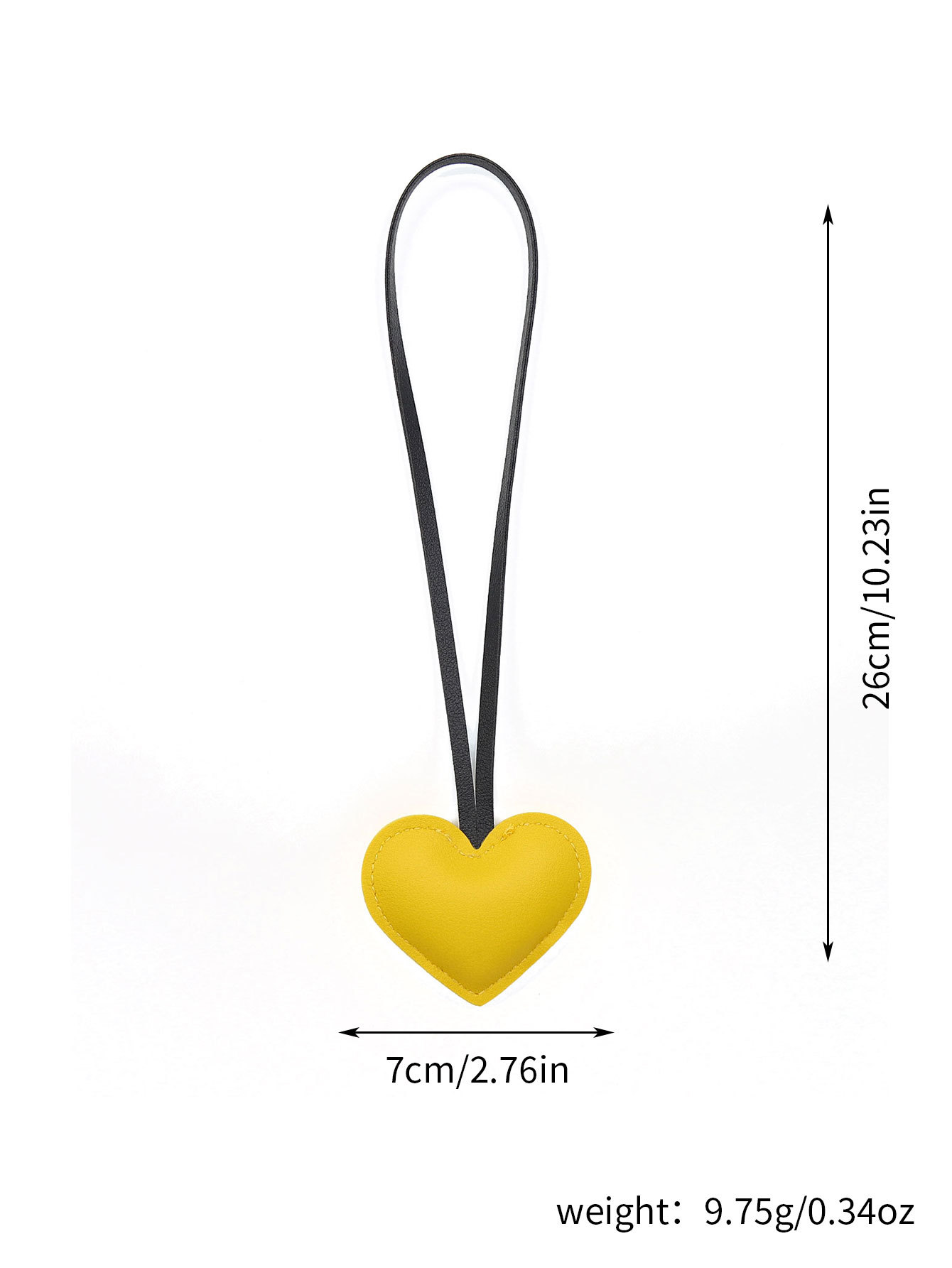 Faux Leather Heart Bag Charm