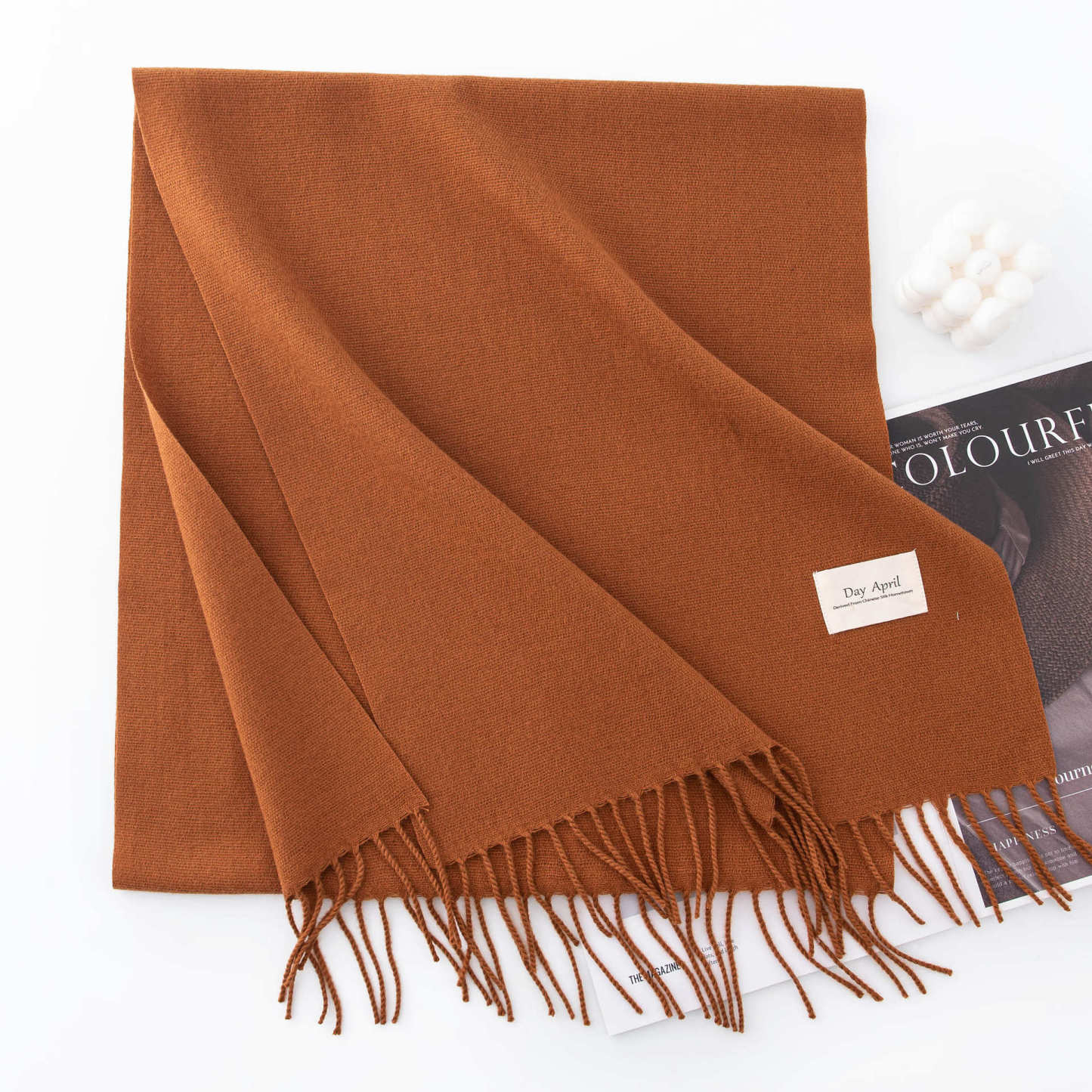 Warm Winter Fleece Scarf W/ Tassel