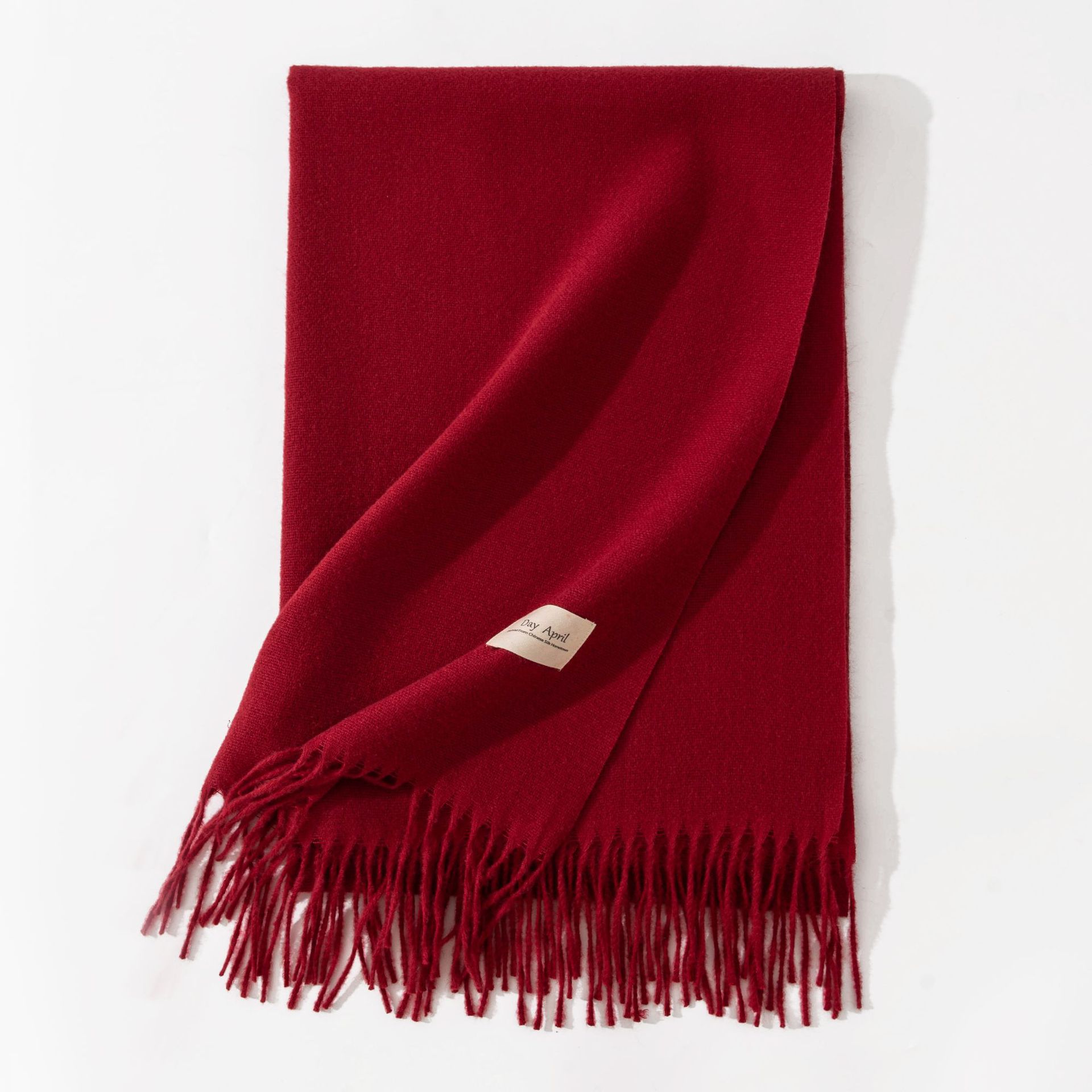 Polyester Winter Warmth Scarf W/ Tassel