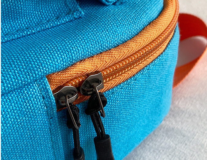 Two-Tone Mini Canvas Backpack-8.6"x3.5"x 5.5"