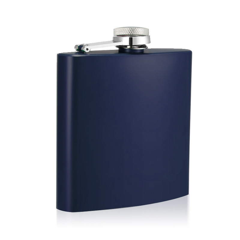 Stainless Steel 6oz Matte Black Flask